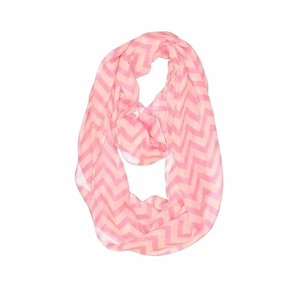 5/ $25 Pink White Chevron/Herringbone pattern Scarf